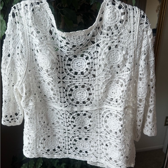 Rabbit Rabbit Rabbit White Crochet Cardigan - Picture 4 of 6